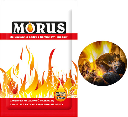 MORUS – Proszek do Kominków i Pieców na Drewno Węgiel do Usuwania Sadzy 50g