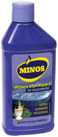MINOS AKTYWNY PŁYN DO MYCIA NAGROBKÓW GRANITU MARMURU LASTRIKO 270ML x5