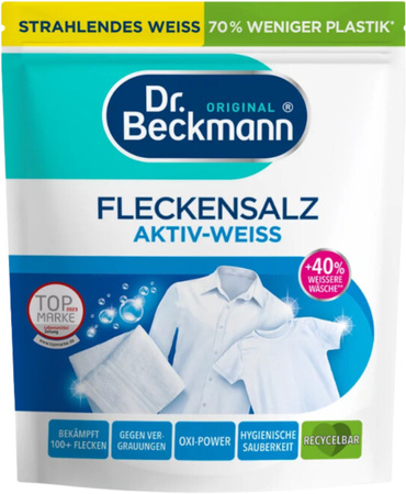 DR. BECKMANN AKTYWNA BIEL SÓL DO ODPLAMIANIA PRANIA BIAŁEGO ODPLAMIACZ 400G