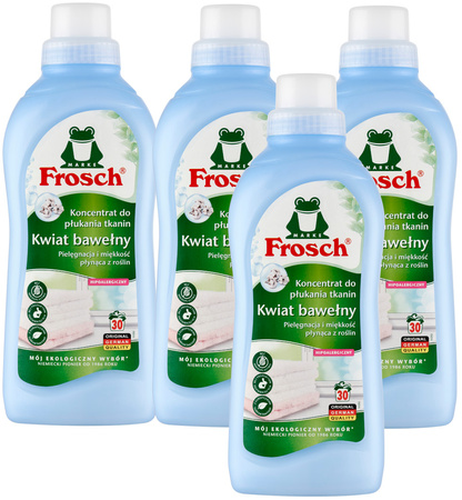 Frosch Ekologiczny Kwiat Bawełny Koncentrat Płyn do Płukania Tkanin 750ml x4