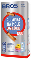 BROS DUO Dwustronna Pułapka na Mole Odzieżowe do Szafy i Garderoby + 2x Lep