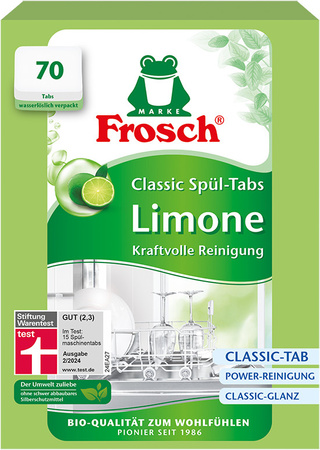 FROSCH Classic Limonkowe Tabletki do Zmywarki Skuteczne i Ekologiczne x70