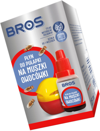 BROS Płyn Uzupełniający do Pułapki na Muszki Owocówki z Naturalny 15ml