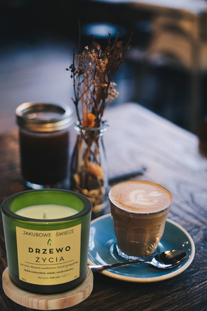 JAKUBOWE ŚWIECE - DRZEWO ŻYCIA  Świeca Sojowa Zapachowa z Naturalnymi Olejkami 180g