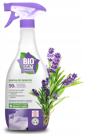 BIOstar Ekologiczna pianka spray do czyszczenia łazienki z lawendą 700 ml