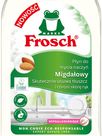 FROSCH Ekologiczny Płyn do Mycia Naczyń Łagodny Migdał Biodegradowalny 0,5L
