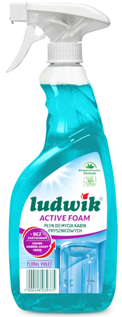 LUDWIK Active Foam Płyn do Mycia Kabin Prysznicowych Floral Violet BIO 600ml x3