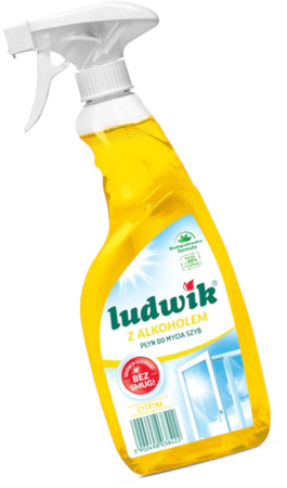 LUDWIK Płyn do Mycia Szyb i Glazury z Alkoholem Lemon BIO 600ml