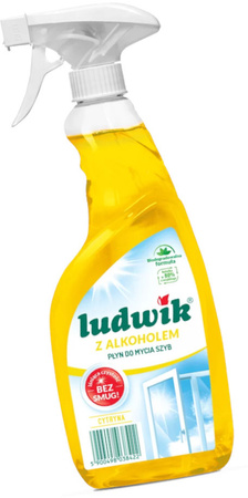 LUDWIK Płyn do Mycia Szyb i Glazury z Alkoholem Lemon BIO 600ml