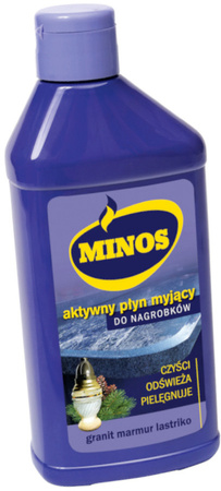 MINOS AKTYWNY PŁYN DO MYCIA NAGROBKÓW GRANITU MARMURU LASTRIKO 270ML x5