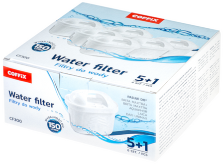 COFFIX Filtr Wody zamiennik Brita Maxtra+, AQUAPHOR LAICA DAFI UNIMAX CF300 -6szt