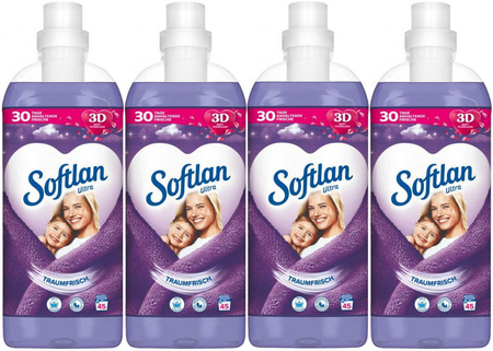 Softlan 3D Ultra Koncentrat Traumfrisch Fioletowy Płyn do Płukania Tkanin 45p DE x4