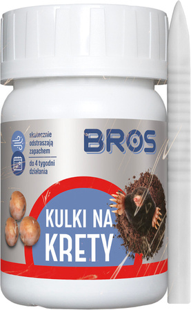 BROS Kulki na Krety – Skuteczne Odstraszanie Kretów Zapachem 90g + Szczypce