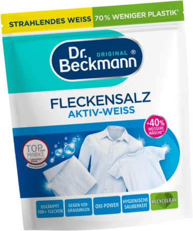 DR. BECKMANN AKTYWNA BIEL SÓL DO ODPLAMIANIA PRANIA BIAŁEGO ODPLAMIACZ 400G