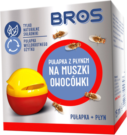 BROS Pułapka Aromatyczna na Muszki Owocówki - Ekologiczna bez chemii