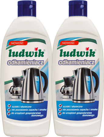 LUDWIK Odkamieniacz Płyn Ekspres Czajnik 2x250ml