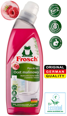 FROSCH Ekologiczny Płyn do Czyszczenia WC Usuwający Kamień Malinowy 3x750ml