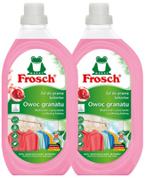 2x Frosch Owoc Granatu Żel do Prania Tkanin Płyn Koncentrat Wydajny 1,5 l