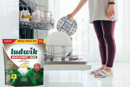Ludwik MAXX POWER PLUS ALL IN 1 Kapsułki do Zmywarki 60 szt Biodegradowalne