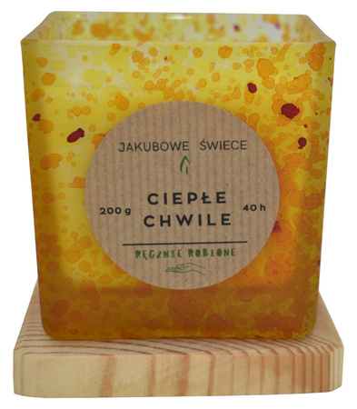 JAKUBOWE ŚWIECE Ciepłe Chwile Zapachowa Świeca Sojowa z Naturalnymi Olejkami 200g