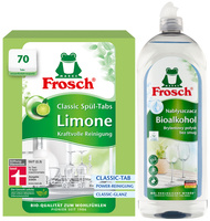 FROSCH Ekologiczne Tabletki x70 i Nabłyszczacz do Naczyń do Zmywarki 750 ml