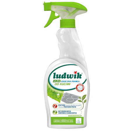 Ludwik Ekologiczny Płyn Pianka do Czyszczenia Mycia Kuchni Spray 750ML