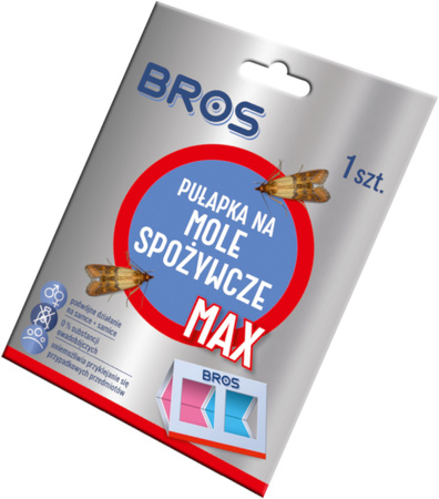 BROS Pułapka Lep na Mole Spożywcze MAX bez Środków Owadobójczych 3 m-ce x 3