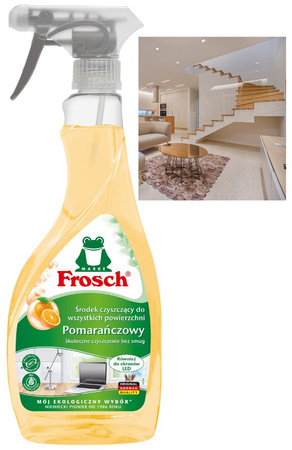 Frosch Płyn do Czyszczenia Mycia Wszystkich Powierzchni Ekranów LED 5x500ml Pomarańczowy