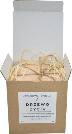 JAKUBOWE ŚWIECE - DRZEWO ŻYCIA  Świeca Sojowa Zapachowa z Naturalnymi Olejkami 180g