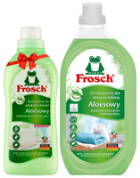 Frosch Żel do Prania Płyn Koncentrat 1,5L Płyn do Płukania Tkanin 750ml EKO Aloes