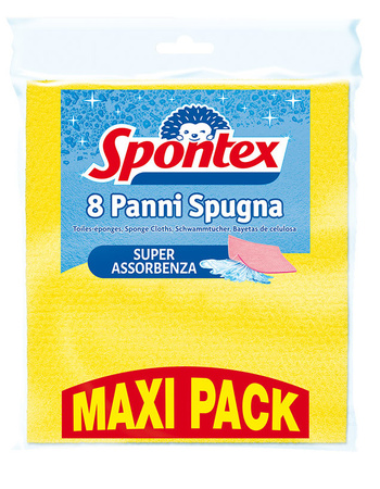 SPONTEX Ściereczki Gąbczaste Superchłonne do Kuchni i Łazienki Uniwersalne 8szt