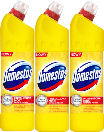 DOMESTOS Extended Power Płyn do WC Citrus Fresh 3x750ml