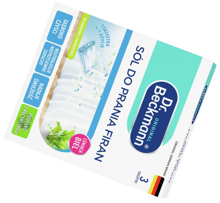 Dr. Beckmann Sól do Prania Firan Intensywna Biel i Odświeżanie 3 x 40g