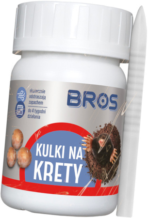 BROS Kulki na Krety – Skuteczne Odstraszanie Kretów Zapachem 90g + Szczypce