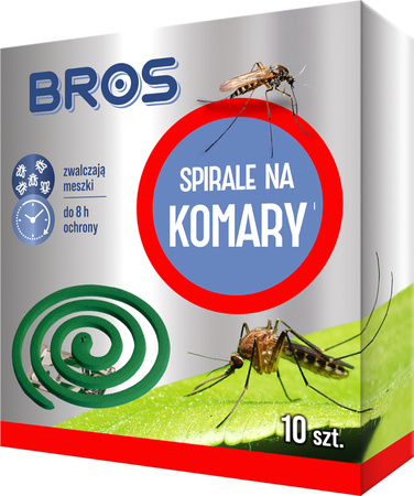 BROS Spirale na Komary i Meszki Ochrona Przeciw Komarom do 8h - 10 sztuk