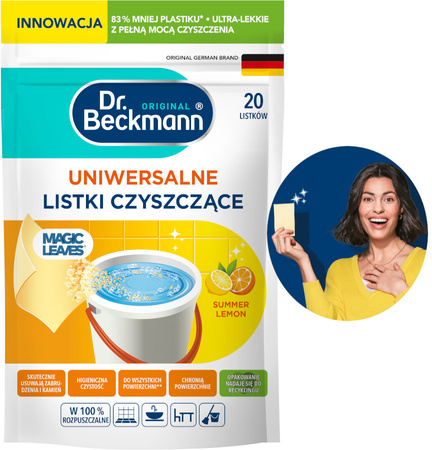 Dr. Beckmann Magic Leaves Listki Czyszczące Uniwersalne Rozpuszczalne x20