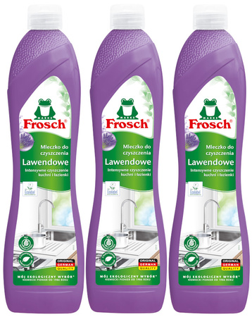 Frosch Ekologiczne Lawendowe Mleczko do Czyszczenia Kuchni i Łazienki 500ml x3