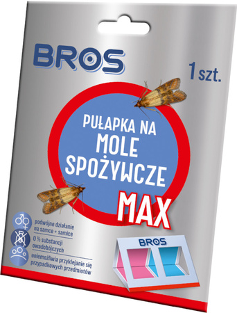 BROS Pułapka Lep na Mole Spożywcze MAX bez Środków Owadobójczych 3 m-ce x 3