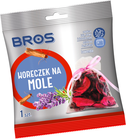 Woreczek na Mole Odzieżowe Lawendowy BROS: Ochrona i Świeżość do Szafy 6mcy