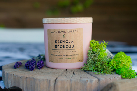 JAKUBOWE ŚWIECE Esencja Spokoju Zapachowa Świeca Sojowa z Naturalnymi Olejkami 180g