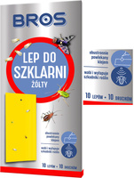 BROS Żółty Lep na Mszyce i Szkodniki - Wodoodporny do Szklarni i Ogrodu x10