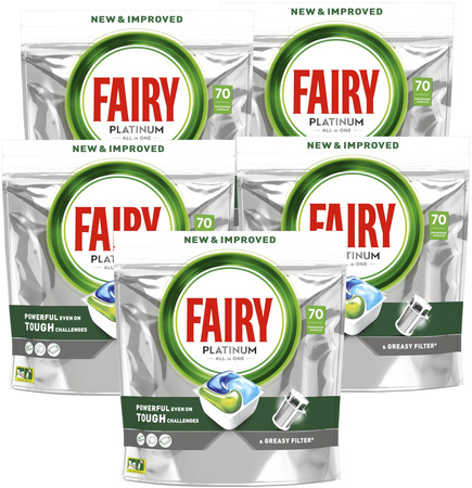 FAIRY PLATINUM All in 1 Kapsułki do Zmywarki 70 szt x5