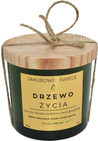JAKUBOWE ŚWIECE - DRZEWO ŻYCIA  Świeca Sojowa Zapachowa z Naturalnymi Olejkami 180g