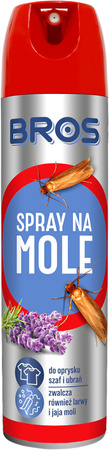 BROS Aerozol Lawendowy Spray Skuteczny na Mole Odzieżowe Larwy i Jaja 150ml