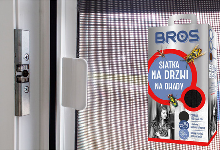 Siatka na Owady Przeciw Owadom Moskitiera na Drzwi 140x220cm Czarna + Taśma