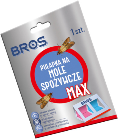 BROS Pułapka Lep na Mole Spożywcze MAX bez Środków Owadobójczych 3 m-ce x 5