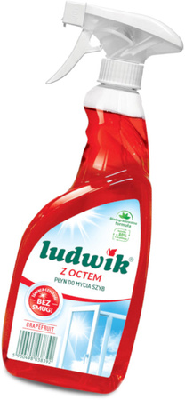 LUDWIK Płyn do Mycia Szyb i Glazury z Octem Grapefruit BIO 600 ml