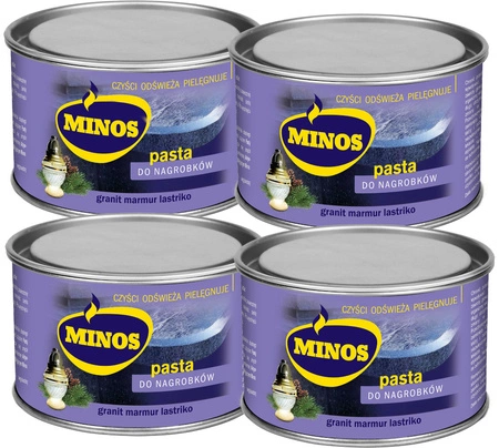 MINOS Pasta Stała do Nagrobków i Kamienia 4x240g