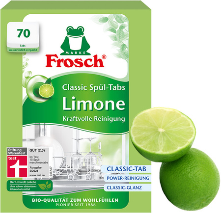 FROSCH Classic Limonkowe Tabletki do Zmywarki Skuteczne i Ekologiczne x70