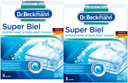 Dr. Beckmann Super Biel Proszek do Wybielania Tkanin 6x40g